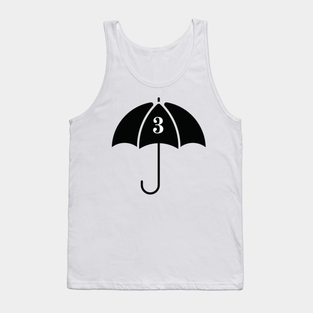 Number 3 Allison Umbrella Academy Tank Top by Grove Designs